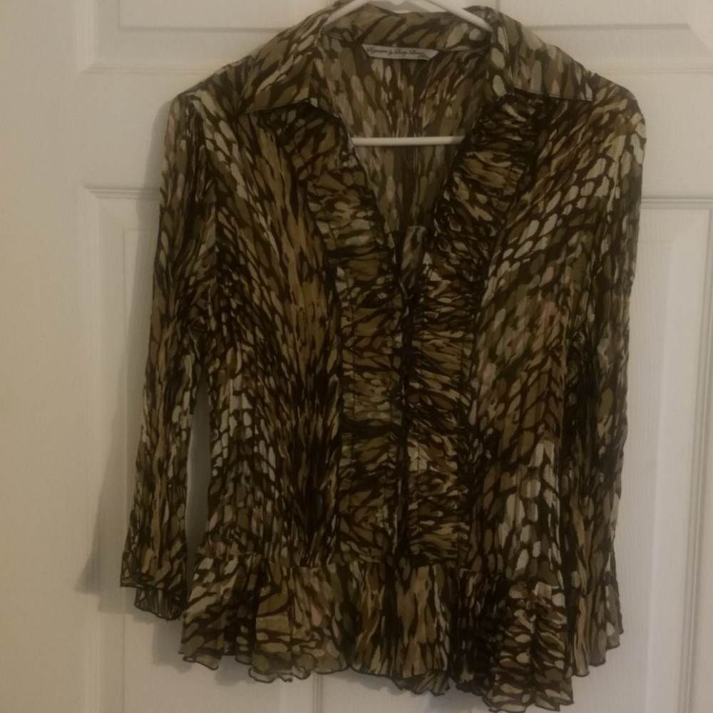Animal Print Flowy Blouse